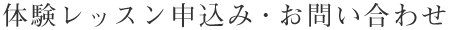 体験レッスン申込み・お問い合わせ
